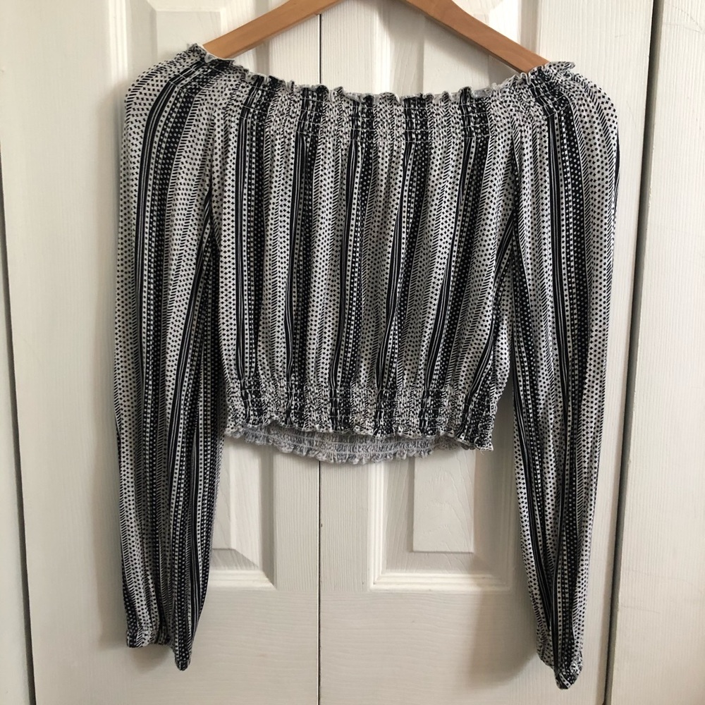 H&M Cropped Off The Shoulder Top